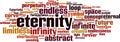 Eternity word cloud Royalty Free Stock Photo