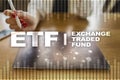 ETF. Exchange traded fund. Business, intenet and technology concept.