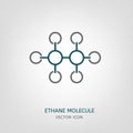 Ethane Molecule Icon