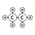 Ethane molecule icon