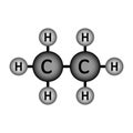 Ethane molecule icon