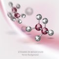 Ethane Molecules Background Royalty Free Stock Photo