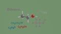Ethanol ethyl alcohol science molecule structure 3D render illustration