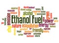Ethanol fuel word cloud concept 4