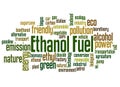 Ethanol fuel word cloud concept 2