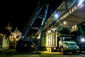 Ethanol Manufacturing Plant at night