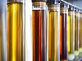 Ethanol oil test in Tube Fuel research Industry Royalty Free Stock Photo