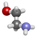 Ethanolamine 2-aminoethanol molecule.