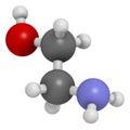 Ethanolamine 2-aminoethanol molecule.