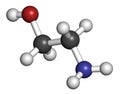 Ethanolamine 2-aminoethanol molecule.