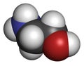 Ethanolamine 2-aminoethanol molecule.