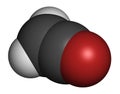 Ethenone or ketene molecule. 3D rendering. Atoms are represented as spheres with conventional color coding: hydrogen white,.