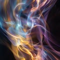 Ethereal abstract art: flowing, translucent forms, vibrant gradients, hyper-realistic Royalty Free Stock Photo