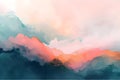 Ethereal abstract landscapes, using digital brush strokes and a pastel color palette,Pastel Dreams,Ethereal Abstract Landscapes.