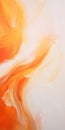 Ethereal Abstractions: Vibrant Orange And White Paint Painting