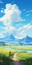 Ethereal Anime Landscape: A Journey Through The Southern Countryside