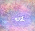 Ethereal Ask Believe Receive Concept Graphic Inspirational Screen Saver