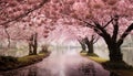 the ethereal beauty of cherry blossoms in full bloom