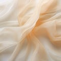 Ethereal Beauty: Close-up View Of White And Yellow Silk Fabric