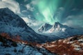 The Ethereal Beauty of the Northern Lights at Nights. AI Generated