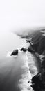 Ethereal Black And White Aerial Photography Of California Coast