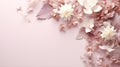 Refined Elegance Floral Arrangement Mockup with Soft Pink and Grey Tones. Generative Ai