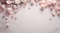 Refined Elegance Floral Arrangement Mockup with Soft Pink and Grey Tones. Generative Ai
