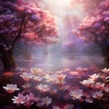 Ethereal Blossoms Bathed in Sunlight