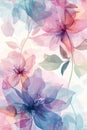 Ethereal blossoms in shades of lavender and blue, creating a soothing visual experience