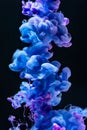 Ethereal Blue and Purple Ink Clouds in Water