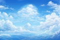 Ethereal Blue sky clouds. Generate Ai