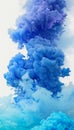Ethereal blue smoke abstract background for design projects and artistic creations