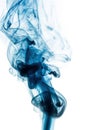 Ethereal Blue Smoke on Transparent Background .