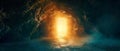 Ethereal Cave Light: Unveiling the Divine Doorway - Exploring the Holy Bible Story Concept