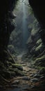 Ethereal Cave Painting With Volumetric Lighting And Serene Visuals