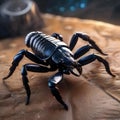 An ethereal, celestial scorpion with stingers of dark matter, poised to defend its celestial lair1