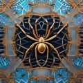 An ethereal, celestial spider weaving intricate cosmic webs that capture stardust and wandering stars2