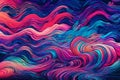 \'Ethereal Chaos\' using abstract patterns on an 80s retro-futuristic background