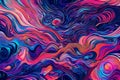 \'Ethereal Chaos\' using abstract patterns on an 80s retro-futuristic background