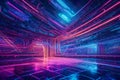\'Ethereal Chaos\' using abstract patterns on an 80s retro-futuristic background