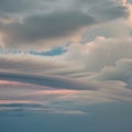 An ethereal cloud formation with soft pastel hues gently floating across the sky3, Generative AI