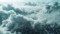 Ethereal clouds morphing into blockchain