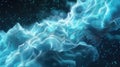Ethereal clouds morphing into blockchain