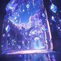 Ethereal Crystal Cathedral - A Dreamy Fantasy Landscape