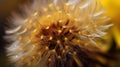 Ethereal Dandelion In Yellow Cityscape