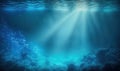 Ethereal Deep Blue Sea Water Texture for Dreamy Backgrounds. Royalty Free Stock Photo
