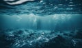 Ethereal Deep Blue Sea Water Texture for Dreamy Backgrounds. Royalty Free Stock Photo