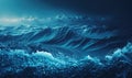 Ethereal Deep Blue Sea Water Texture for Dreamy Backgrounds. Royalty Free Stock Photo