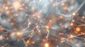 An ethereal depiction of interconnected nodes and pathways reminiscent of neural networks illuminated by a soft Bokeh