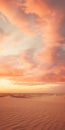 Ethereal Desert Sunset: Dreamy Sand Dunes In Romantic Colors